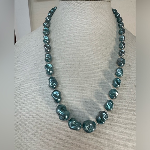 Three vintage smush bead necklace - Picture 3 of 9